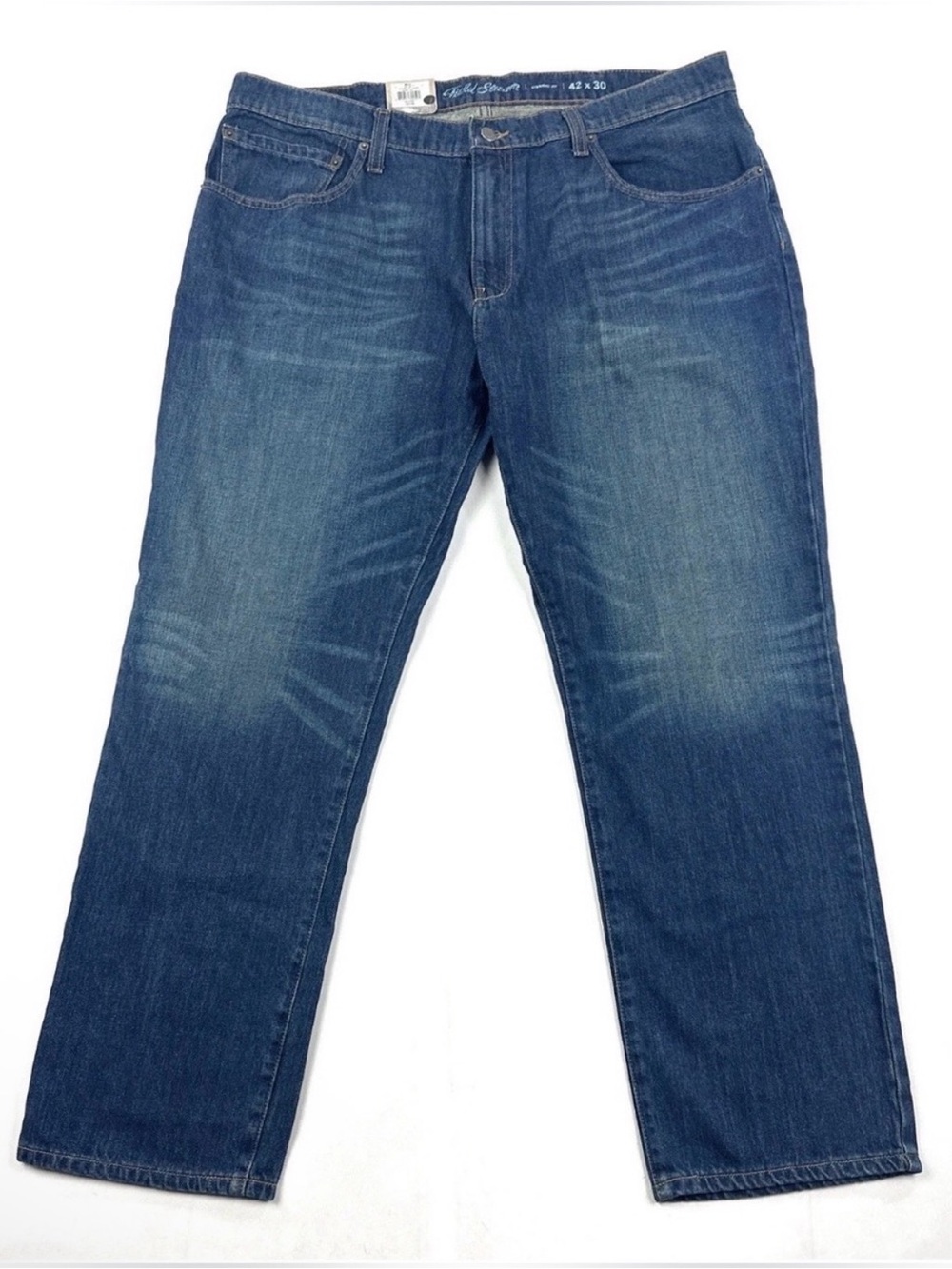 Field & Stream Straight Leg Regular Fit Mens 42x30 Jeans Dark Blue Denim Cotton